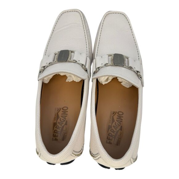 Salvatore Ferragamo Sardegna Moon Beam Pebble Calf Pebble Calf Size 7.5D
